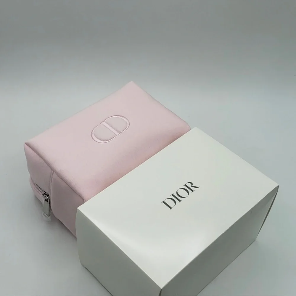 Dior Beauty Light Pink Makeup Bag Pouch Dior Logo Travel case, New - Picture 1 of 7